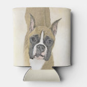 Boxer-schildering - Kute Original Dog Art Blikjeskoeler (Achterkant)