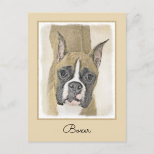 Boxer-schildering - Kute Original Dog Art Briefkaart
