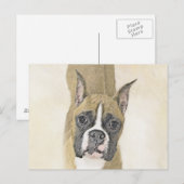 Boxer-schildering - Kute Original Dog Art Briefkaart (Voorkant / Achterkant)