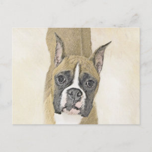 Boxer-schildering - Kute Original Dog Art Briefkaart