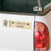 Boxer-schildering - Kute Original Dog Art Bumpersticker (Op Truck)