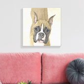 Boxer-schildering - Kute Original Dog Art Canvas Afdruk (Insitu (Woonkamer))