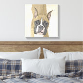 Boxer-schildering - Kute Original Dog Art Canvas Afdruk (Insitu (Slaapkamer))