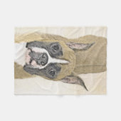 Boxer-schildering - Kute Original Dog Art Fleece Deken (Voorkant (Horizontaal))