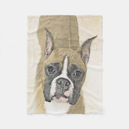 Boxer-schildering - Kute Original Dog Art Fleece Deken (Voorkant)