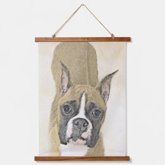 Boxer-schildering - Kute Original Dog Art Hangend Wandkleed (Voorkant)