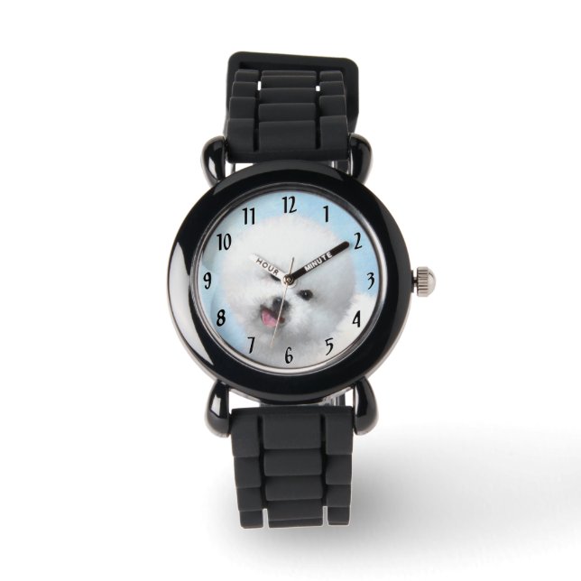 Boxer-schildering - Kute Original Dog Art Horloge (Voorkant)