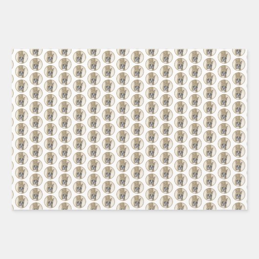 Boxer-schildering - Kute Original Dog Art Inpakpapier Vel (Voorkant 2)