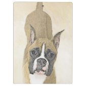 Boxer-schildering - Kute Original Dog Art Klembord (Achterkant)