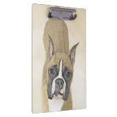 Boxer-schildering - Kute Original Dog Art Klembord (Rechts)