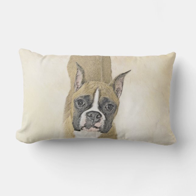Boxer-schildering - Kute Original Dog Art Kussen (Voorkant)