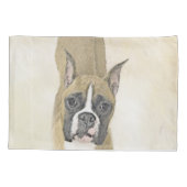 Boxer-schildering - Kute Original Dog Art Kussensloop (Achterkant)