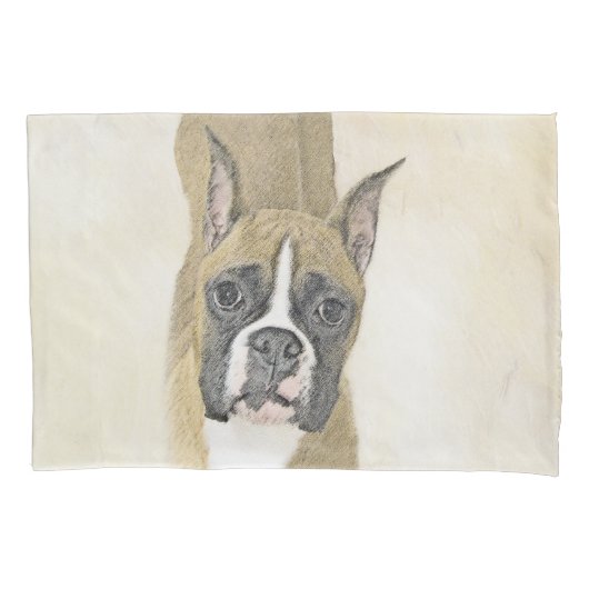 Boxer-schildering - Kute Original Dog Art Kussensloop (Voorkant)