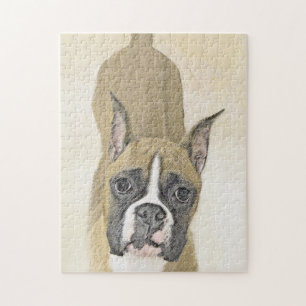 Boxer-schildering - Kute Original Dog Art Legpuzzel