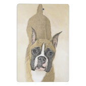 Boxer-schildering - Kute Original Dog Art Mini Klembord (Achterkant)