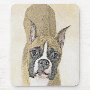 Boxer-schildering - Kute Original Dog Art Muismat