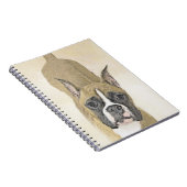Boxer-schildering - Kute Original Dog Art Notitieboek (Rechterzijde)