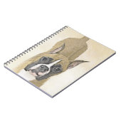 Boxer-schildering - Kute Original Dog Art Notitieboek (Linkerzijde)
