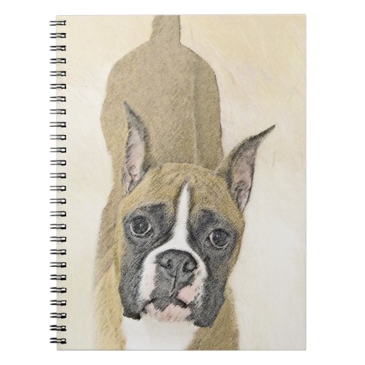Boxer-schildering - Kute Original Dog Art Notitieboek (Voorkant)