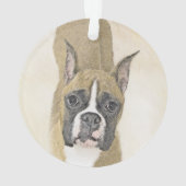 Boxer-schildering - Kute Original Dog Art Ornament (achterkant)