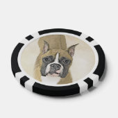 Boxer-schildering - Kute Original Dog Art Poker Chips (Enkel)