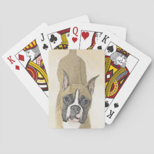 Boxer-schildering - Kute Original Dog Art Pokerkaarten