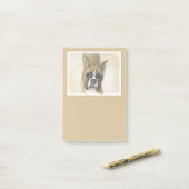 Boxer-schildering - Kute Original Dog Art Post-it® Notes (Op bureau)