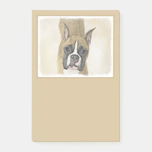 Boxer-schildering - Kute Original Dog Art Post-it® Notes (Voorkant)
