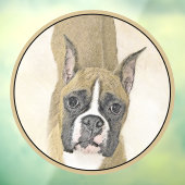 Boxer-schildering - Kute Original Dog Art Raamsticker (Vel 3)