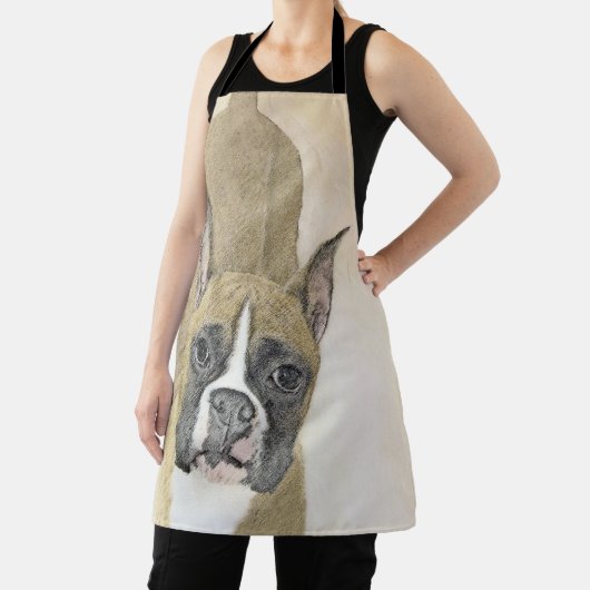 Boxer-schildering - Kute Original Dog Art Schort (Insitu)