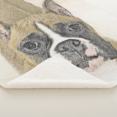 Boxer-schildering - Kute Original Dog Art Sherpa Deken (3/4)