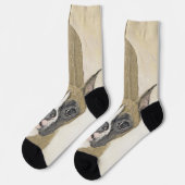 Boxer-schildering - Kute Original Dog Art Sokken (Links)