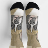 Boxer-schildering - Kute Original Dog Art Sokken (Top)