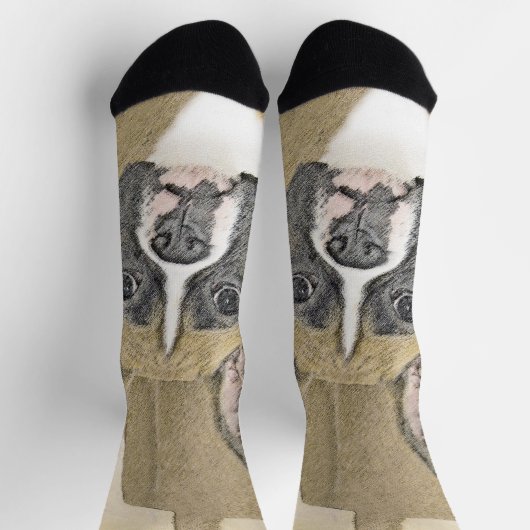 Boxer-schildering - Kute Original Dog Art Sokken (Top)