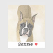 Boxer-schildering - Kute Original Dog Art Sticker (Vel)