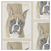 Boxer-schildering - Kute Original Dog Art Stof (Close Up)
