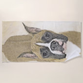 Boxer-schildering - Kute Original Dog Art Strandlaken (Voorkant)