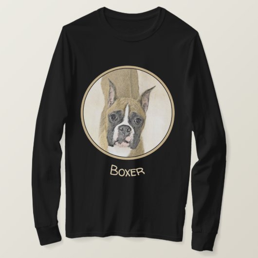 Boxer-schildering - Kute Original Dog Art T-shirt (Design voorkant)