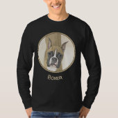 Boxer-schildering - Kute Original Dog Art T-shirt (Voorkant)