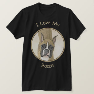Boxer-schildering - Kute Original Dog Art T-shirt