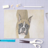 Boxer-schildering - Kute Original Dog Art Tissuepapier (Craft)