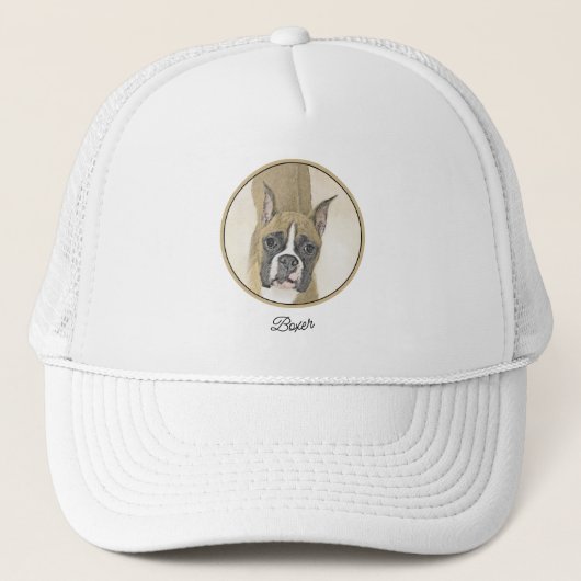 Boxer-schildering - Kute Original Dog Art Trucker Pet (Voorkant)