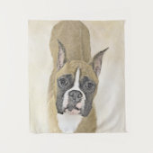 Boxer-schildering - Kute Original Dog Art Wandkleed (Voorkant)