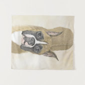 Boxer-schildering - Kute Original Dog Art Wandkleed (Voorkant (horizontaal))