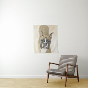Boxer-schildering - Kute Original Dog Art Wandkleed