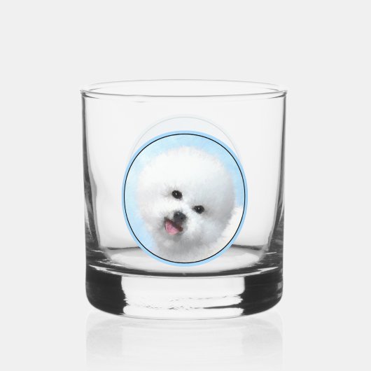Boxer-schildering - Kute Original Dog Art Whisky Glas (Achterkant)