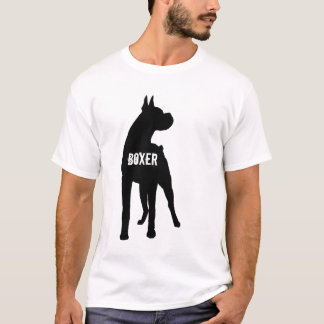 Boxer silhouet met tekst (gehaakte oren) t-shirt