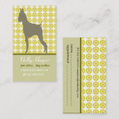 Boxer Silhouette Dier en Sterren. Schattige huisdi Afsprakenkaartje (Voorkant / Achterkant)