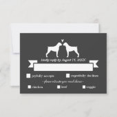 Boxer Silhouettes Wedding Reply RSVP (Voorkant)