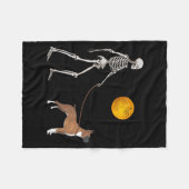 Boxer Skelet Hond Loop Halloween Kostuum Fleece Deken (Voorkant (Horizontaal))
